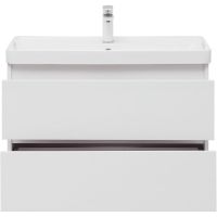 Тумба под раковину Aquanet Вега 80 308334 подвесная Белый глянец — фото 6, Мебель для ванной