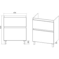 Тумба под раковину VIANT Мальта 70 VMAL70COBEL-T2Y Белая — фото 4, Мебель для ванной