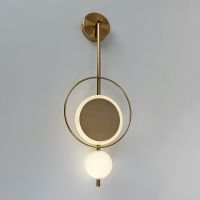 Настенный светильник Artelamp Polaris A2604AP-7GO Белый Золото — фото 2, Светильники