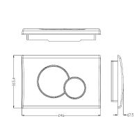 Комплект унитаза Ceruttispa B-2376-3 7183 с сиденьем Микролифт и инсталляцией WeltWasser WW Marberg 507 10000005949+10000005952 с клавишей смыва Хром глянцевый — фото 10, Комплекты унитаз + инсталляция