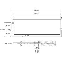 Полотенцедержатель Bemeta Dark 104204320 Черный матовый — фото 3, Полотенцедержатели