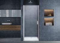 Душевая дверь Vincea Alpha 70 VDP-3AL700MT профиль Хром стекло текстурное — фото 9, Распашные душевые двери