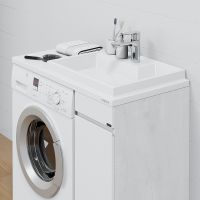 Товар: Тумба под раковину СанТа Марс 90 700398 Белая Светлое дерево - фото 3 Тумба под раковину СанТа Марс 90 700398 Белая Светлое дерево — фото 3, Мебель для ванной