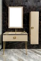 Шкаф пенал Boheme Armadi Art Lucido 35 772-CP подвесной Капучино — фото 2, Мебель для ванной