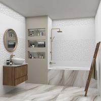 Керамическая плитка Gravita Satin White Across настенная 30х90 см — фото 2, Керамическая плитка