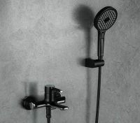 Товар: Смеситель для ванны Gappo G03-6 G3203-6 Черный матовый Хром - фото 7 Смеситель для ванны Gappo G03-6 G3203-6 Черный матовый Хром — фото 7, Смесители