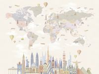 Товар: Фреска детская Ortograf Little Friends 34379 Фактура флок FLK Флизелин (4*3) Бежевый/Розовый, Карты/Город - фото 2 Фреска детская Ortograf Little Friends 34379 Фактура флок FLK Флизелин (4*3) Бежевый/Розовый, Карты/Город — фото 2, Фрески