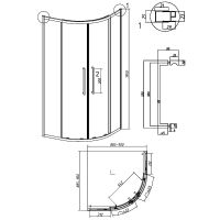 Товар: Душевой уголок Grossman Cosmo 90х90 301.K33.02.9090.10.02 профиль Хром стекло шиншилла - фото 5 Душевой уголок Grossman Cosmo 90х90 301.K33.02.9090.10.02 профиль Хром стекло шиншилла — фото 5, Душевые уголки четверть круга