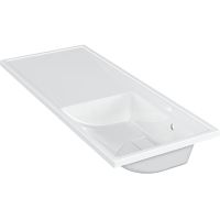 Раковина Paola Magenta 120 R с местом под стиральную машину Белая глянцевая — фото 3, Раковины