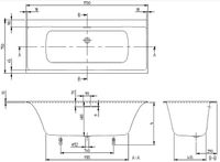 Квариловая ванна Villeroy&Boch Subway 3.0 170х75 UBQ170SBW2DV-01 без гидромассажа — фото 5, Акриловые ванны