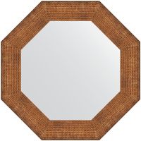 Зеркало Evoform Octagon 61x61 BY 7406 в багетной раме - Медная кольчуга 88 мм — фото 1, Мебель для ванной