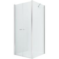 Душевой уголок New Trendy New Soleo Chrome 90x80 D-0145A/D-0091B профиль Хром стекло прозрачное — фото 1, Душевые уголки