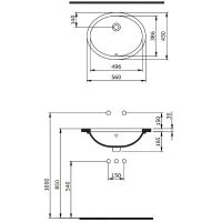 Товар: Раковина Berges Ego 56 181007 Белая глянцевая - фото 4 Раковина Berges Ego 56 181007 Белая глянцевая — фото 4, Раковины встраиваемые снизу
