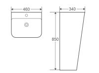 Товар: Раковина WeltWasser Leerbach 4438 GL-WT 46 10000005488 Белый глянец - фото 4 Раковина WeltWasser Leerbach 4438 GL-WT 46 10000005488 Белый глянец — фото 4, Раковины