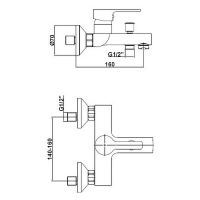 Смеситель для ванны GPD Solus MBB55 Хром — фото 9, Смесители