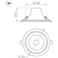 Товар: Встраиваемый светильник Arlight Legend 027313(1) Белый - фото 5 Встраиваемый светильник Arlight Legend 027313(1) Белый — фото 5, Точечные светильники
