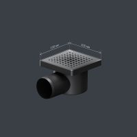 Душевой трап AM.PM PrimeFlow 10 с Черной матовой решеткой Cut Gradient арт-W02BD-P11-010-01BM — фото 15, Трапы для душа