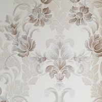 Обои Wiganford by Solo Safita AC20132 Винил на флизелине (1,06*10,05) Коричневый, Цветы — фото 1, Обои для стен