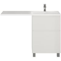 Тумба с раковиной Creto Cafor 110 R 19-W110R Белый глянец — фото 3, Тумбы с раковиной