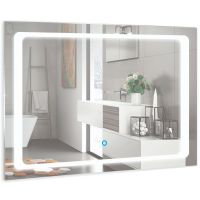 Зеркало Mixline Премьер Фортуна 80 533694 с подсветкой с сенсорным выключателем и пескоструйным рисунком — фото 1, Мебель для ванной