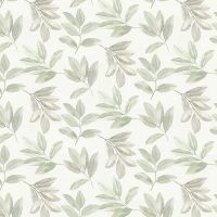 Обои Marburg Essentiell 34708 Винил на флизелине (0,53*10,05) Белый/Зеленый/Коричневый, Листья — фото 2, Обои для стен