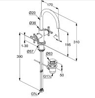 Товар: Смеситель для раковины Kludi Nova Fonte Хром арт-201180520 - фото 4 Смеситель для раковины Kludi Nova Fonte Хром арт-201180520 — фото 4, Смесители для раковины