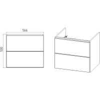 Тумба под раковину VIANT София 60 VSOF60COG-T2YP подвесная Графит — фото 6, Мебель для ванной