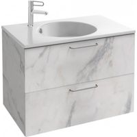 Тумба под раковину Jacob Delafon Odeon Rive Gauche 80 EB2522-R5-NR4 подвесная Белый мрамор ручки Хром — фото 1, Тумбы под раковину