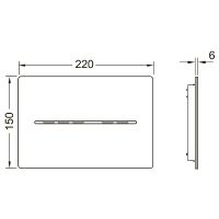Клавиша смыва Tece Solid 9240464 Нержавеющая сталь Сатин — фото 4, Комплектующие для душевого оборудования