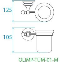 Стакан для зубных щеток Cezares Olimp Хром арт-OLIMP-TUM-01-M — фото 2, Стаканы для зубных щеток