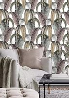 Обои RASCH Garden 867961 Винил на флизелине (0,53*10,05) Бежевый/Бирюзовый/Розовый, Листья — фото 3, Обои для стен