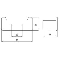 Двойной крючок Emco Loft 0575 016 02 Нержавеющая сталь — фото 3, Крючки для полотенец