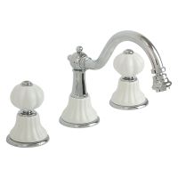 Смеситель для биде Migliore Olivia 19002 Хром Белый — фото 1, Смесители для биде