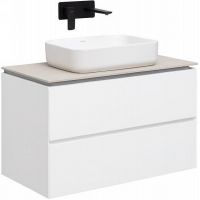 Тумба под раковину Allen Brau Infinity 85 1.21001.WM подвесная Белая матовая — фото 1, Мебель для ванной