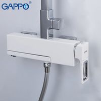 Товар: Душевая система Gappo G17-8 G2417-8 Белая Хром - фото 7 Душевая система Gappo G17-8 G2417-8 Белая Хром — фото 7, Душевое оборудование. Душевая программа
