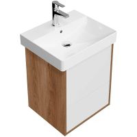 Тумба под раковину Kerama Marazzi Pro 50 PRO.50.2\OLM подвесная Белая матовая Швейцарский вяз — фото 3, Тумбы под раковину