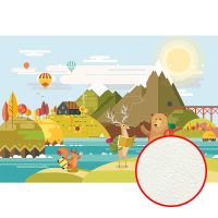 Фреска детская Ortograf Для самых маленьких 32954 Фактура флок FLK Флизелин (4*2,7) Разноцветный, Животные/Пейзаж арт-32954 (флок FLK) — фото 1, Фрески