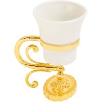 Стакан для зубных щеток Migliore Edera 16953 Золото — фото 1, Стаканы для зубных щеток