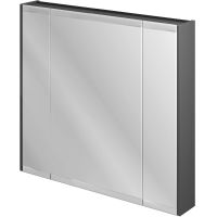 Зеркальный шкаф STWORKI Кронборг 90 1A262202KB820 Черный Серый — фото 5, Зеркальные шкафы в ванную