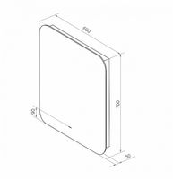 Зеркало Art&Max Ravenna AM-Rav-600-700-DS-F с подсветкой с бесконтактным выключателем — фото 7, Мебель для ванной