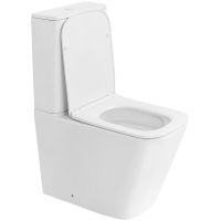 Унитаз компакт Abber Rechteck AC1210TMW Белый матовый с бачком и сиденьем Микролифт — фото 4, Напольные унитазы