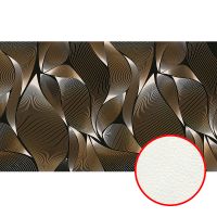 Фреска Ortograf Forma 32690 Фактура флок FLK Флизелин (4,5*2,7) Черный/Золото/Белый, Абстракция арт-32690 (флок FLK) — фото 1, Фрески