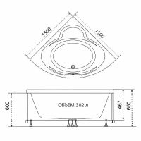 Товар: Акриловая ванна Triton Троя New 150х150 Щ0000045648 без гидромассажа - фото 7 Акриловая ванна Triton Троя New 150х150 Щ0000045648 без гидромассажа — фото 7, Ванны