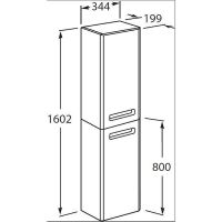 Шкаф пенал Roca The Gap 35 ZRU9302747 L подвесной Фиолетовый — фото 3, Мебель для ванной