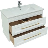 Тумба под раковину Aquanet Бостон М 100 243781 Белая матовая — фото 3, Тумбы под раковину