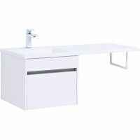 Тумба с раковиной Aquanet Токио 110 L 239208 подвесная Белая — фото 1, Тумбы с раковиной