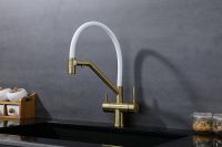 Смеситель для кухни Splenka S70.62.03 Золото матовое Белый — фото 39, Смесители для кухни