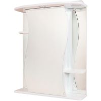 Зеркальный шкаф Onika Лилия 55.01 L 205518 с подсветкой Белый — фото 1, Мебель для ванной