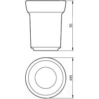 Стакан для зубных щеток Migliore Fortuna 27671 Белый — фото 2, Стаканы для зубных щеток
