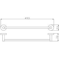 Полотенцедержатель Rav Slezak Colorado COA0701/45ZK Золотистый крацованный — фото 2, Полотенцедержатели
